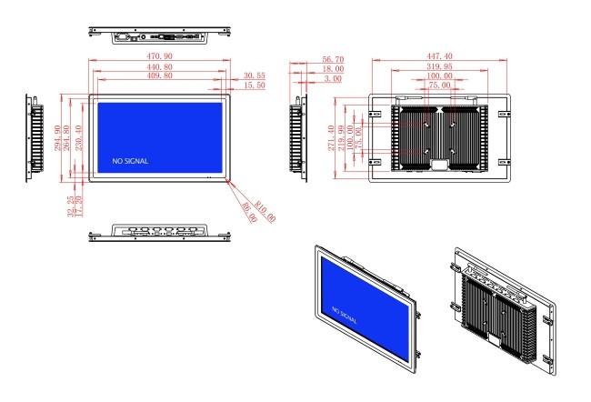 18.5-Inch Reliable Screen for Transportation Panels and Logistics Operations