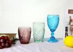 Hand Made Colored Wine Glasses 9oz Crystal Wine Goblets, Lead Free Solid Colored
