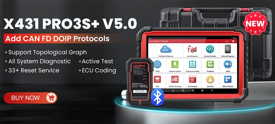 2024 New- LAUNCH X431 CRP919E BT Car Diagnostic Tools CANFD/DOIP OBD2 Scanner All System Active Test 31+ Reset