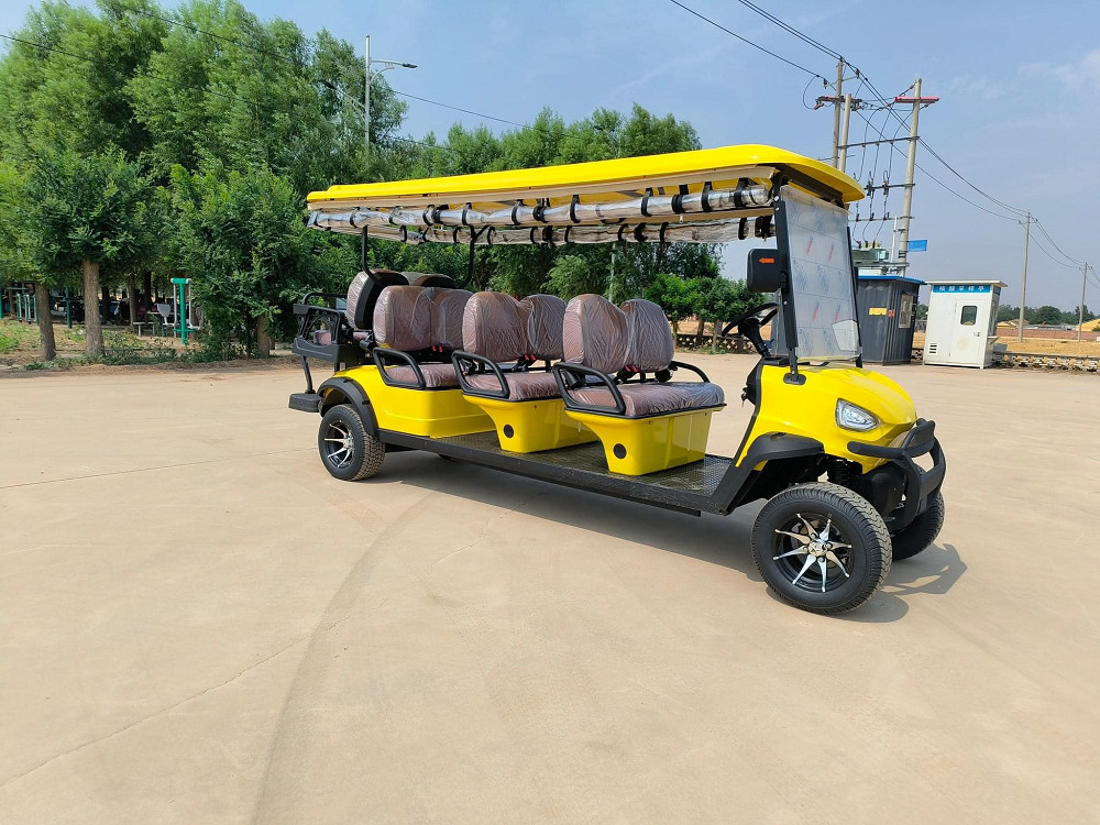 72V Lithium Electric Street Legal Buggy Golf Cart 5000Kw Electric Sightseeing 8 Seater