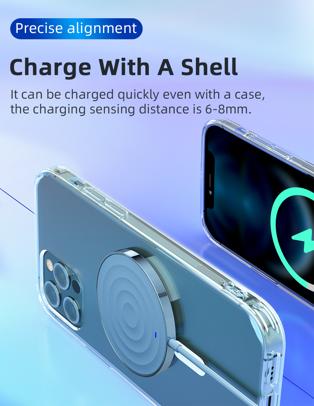 MicroWave Magnetic Mobile Phone Charger Wireless Mini Fast Charging 5W 15W 7.5W