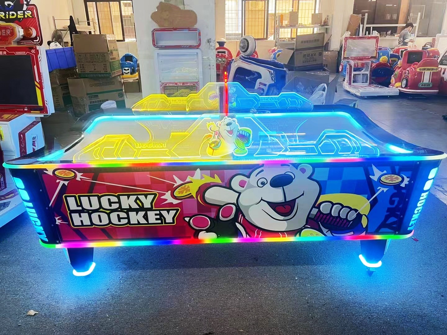 Happy Fun Coin Op 2 Players Air Hockey Game Machine For Amusement Room
