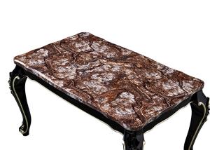 Quality Luxury Paint Carved Ebony Nordic Marble Dining Table , European Style Dining Table wholesale