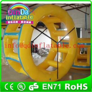 Quality Inflatable water wheel inflatable water sport game aqua walking roller wheel wholesale