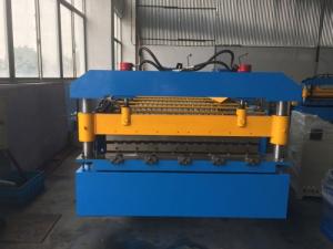 Quality Manual Decoiler Roof Panel Roll Forming Machine 5.5kw Motor Power YX14-74-888 wholesale