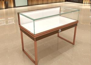 Multifunction Commercial Jewelry Display Cases Glass Top With Drawer Board