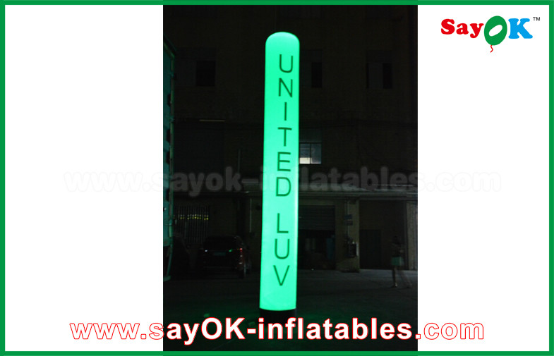 Outdoor Inflatable Lighting Decoration Led Long Tube Air Pillar Balloon For Wedding