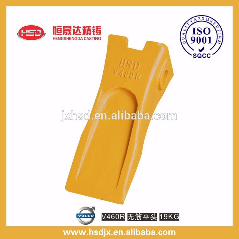 Heavy precision casting rock construction machinery parts excavator bucket teeth from HSD factory with gape mouth