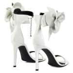 New Design White Heels Sandals For Ladies Shoes Open Toe Stiletto Shoes Sandal