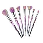 Fantastic Cosmetic Rainbow Makeup Brush Set 7pcs Bristles And Plastic Handle