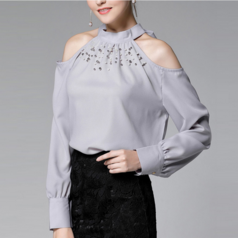 Fashion Floral Print Summer Women Blouse With Ruffle