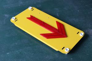 Quality AC DC Solar Rubber Waterproof Reflective Traffic Signs Red LED Light wholesale