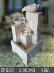 Square Base Lotus Sandstone Water Fountain