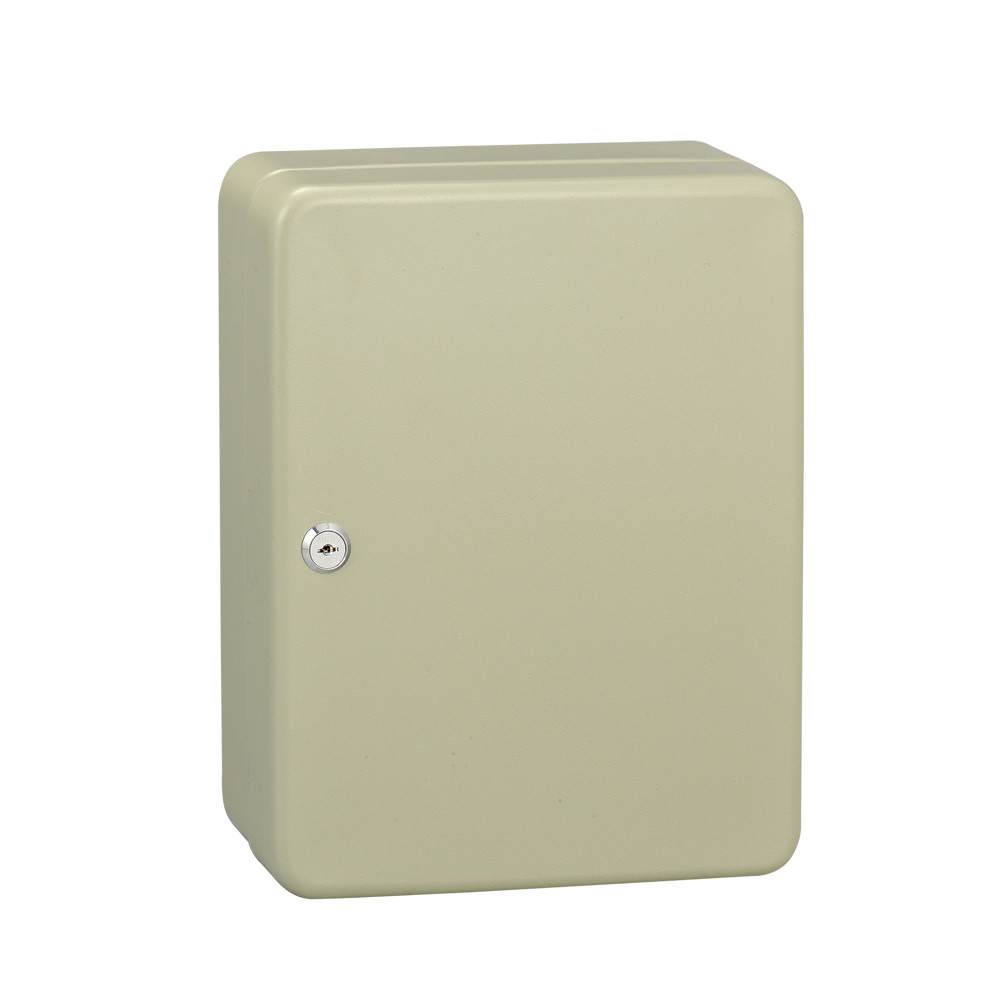 Durable Powder Coated Metal Key Safe / Wall Mounted Key Cabinet Lock With 2 Keys