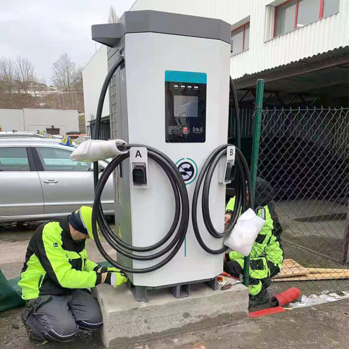 60KW 2 Electric Vehicle Power Charger For Shopping Mall Market 0
