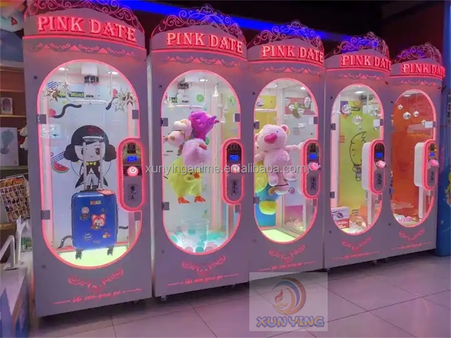 Coin Pusher Pink Date Arcade Claw Machine Prize Cutting Gift Game Machine Age 8 Years
