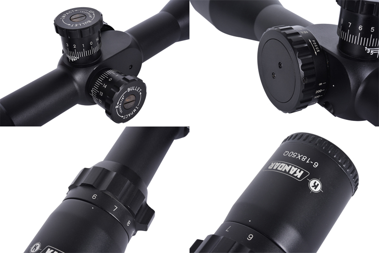 Side Focus Hunting Scope with 50mm Objective Lens Diameter and One-Piece Tube Design