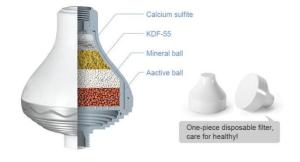 Quality Chrome UV Oil Shower Water Filter With Calcium Sulfite And Mineral Stone wholesale
