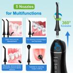 Rechargeable Dental Water Flosser with USB Charging Waterproof IPX7 1200-1400