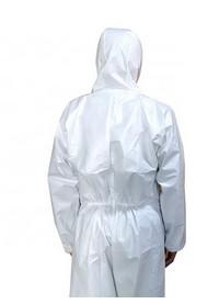 Quality SMS Disposable Protective Gowns , Breathable White Disposable Coveralls wholesale