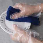 Restaurant Disposable HDPE Food Contact Gloves , Plastic Hand Gloves Powder Free