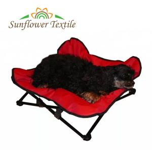 Quality 90x90x20cm Outdoor Pet Gear 600D PVC Oxford Elevated Folding Metal Dog Cot wholesale