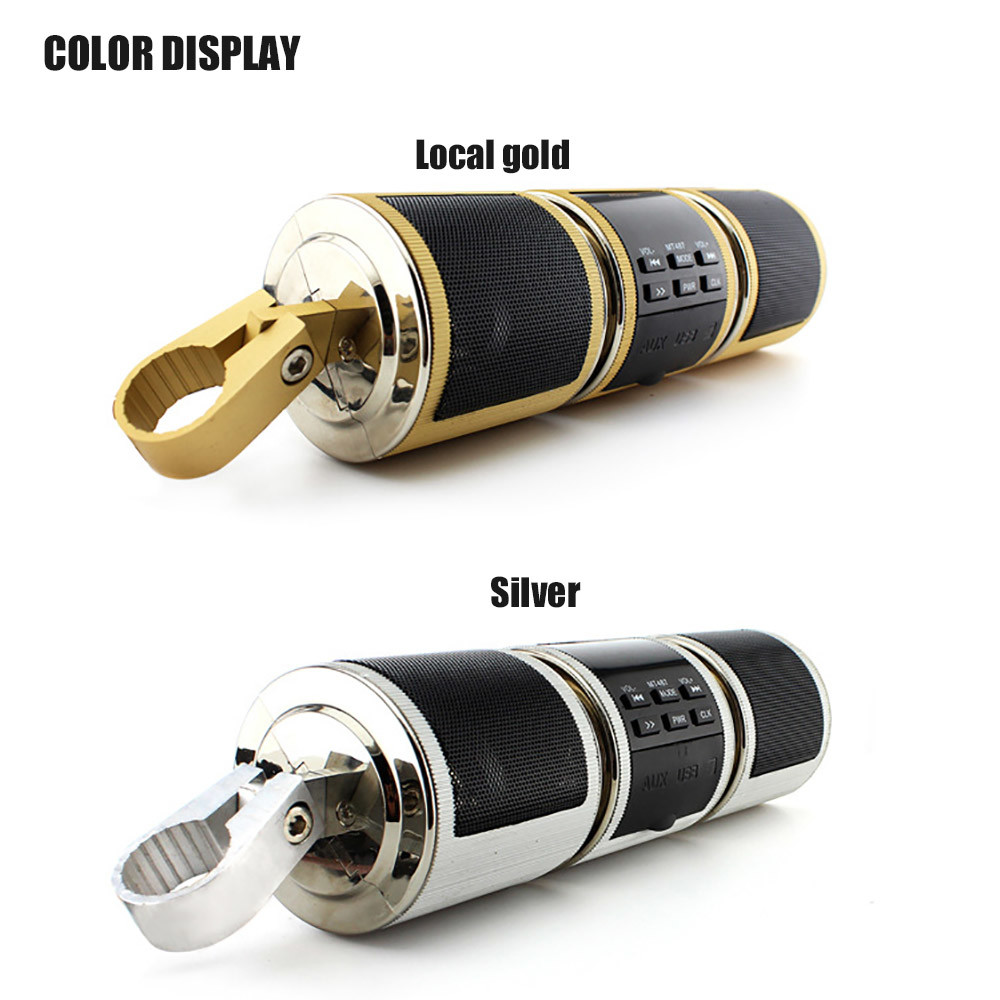 3 Color FM Motorcycle Audio System , Bluetooth V2.1 26dB Motorcycle Stereo Speakers