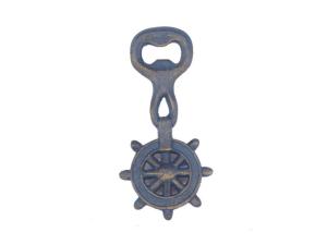 Quality Cool Innovative best selling promotion gift die cast iron classic folk art rudder shape beer bottle opener wholesale