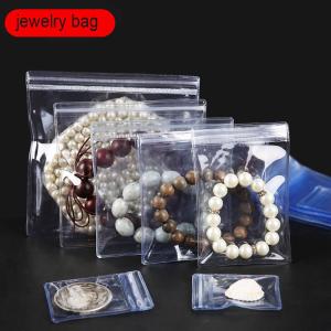 Quality Zipper Top Sealing Small Jewelry Bags with Custom Logo Thick Clear Plastic Earring Bags wholesale