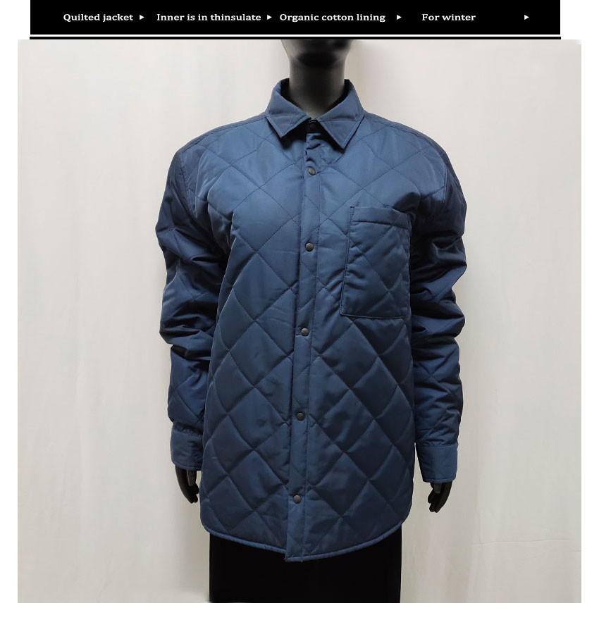 100% Recycled Polyester Diamond Stitching Ladies Quilted Coats