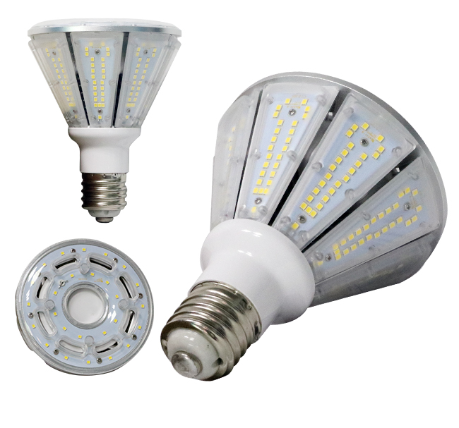 Metal Halide 360 Degree LED Bulb 50W , Pyramid Shaped Led Corn Light Bulb