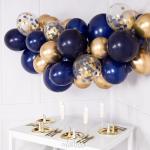 10pcs Latex Balloons Mixed 12inch Confetti Chrome Gold Navy Balloons Bachelorett