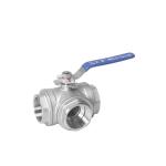 Household Usage Stainless Steel Tee Type Three Way Ball Valve with Threaded