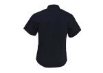 Men's 65%Polyester 35%Cotton Poplin Work Shirt Short Sleeve Black