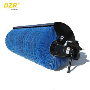 Quality Mini Skid Steer Hydraulic Angle Broom With Poly / Wire Brush wholesale