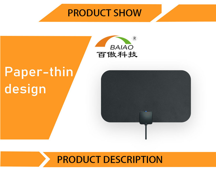 VHF Flat HD TV Free Cable India Price Window Digital Indoor TV Antenna Amplifier
