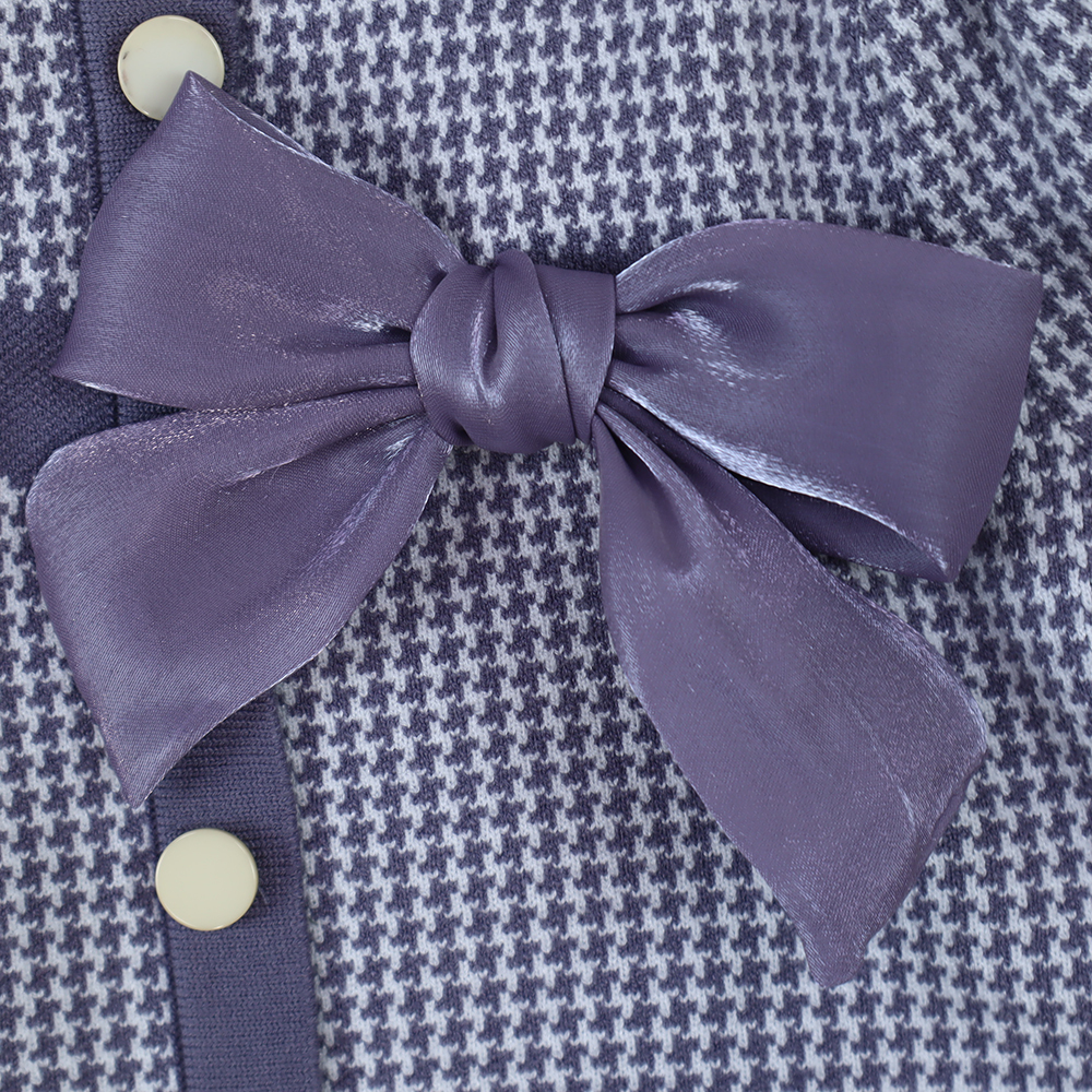 New Style Kids Children Winter Clothing Set Knitting Cardigan Skirt Baby Girl Winter False Cardigan Sweater With Bow