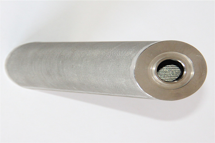 Silver Cylindrical Sintered Metal Filter 304 316 316 L Corrosion Resistance
