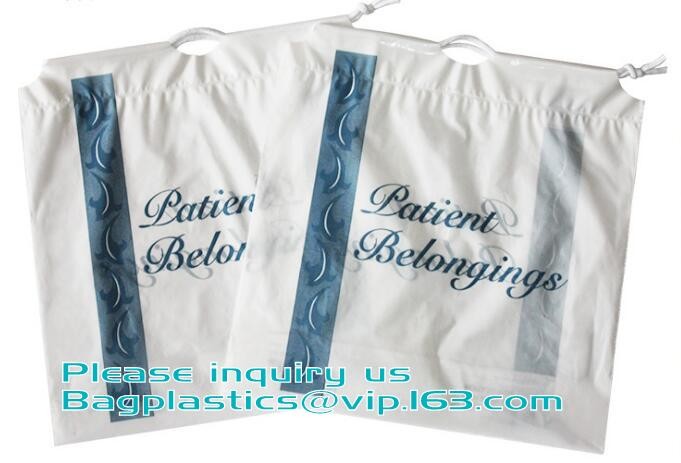 Biodegradable drawstring laundry poly bag with printing,Logo Printed Poly Drawstring Hotel/Travel Laundry Plastic bag