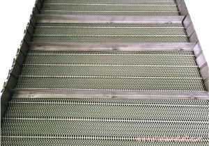 Quality Baffle Mesh Stainless Steel Conveyor Chain Belt High Allowable Belt Tension wholesale