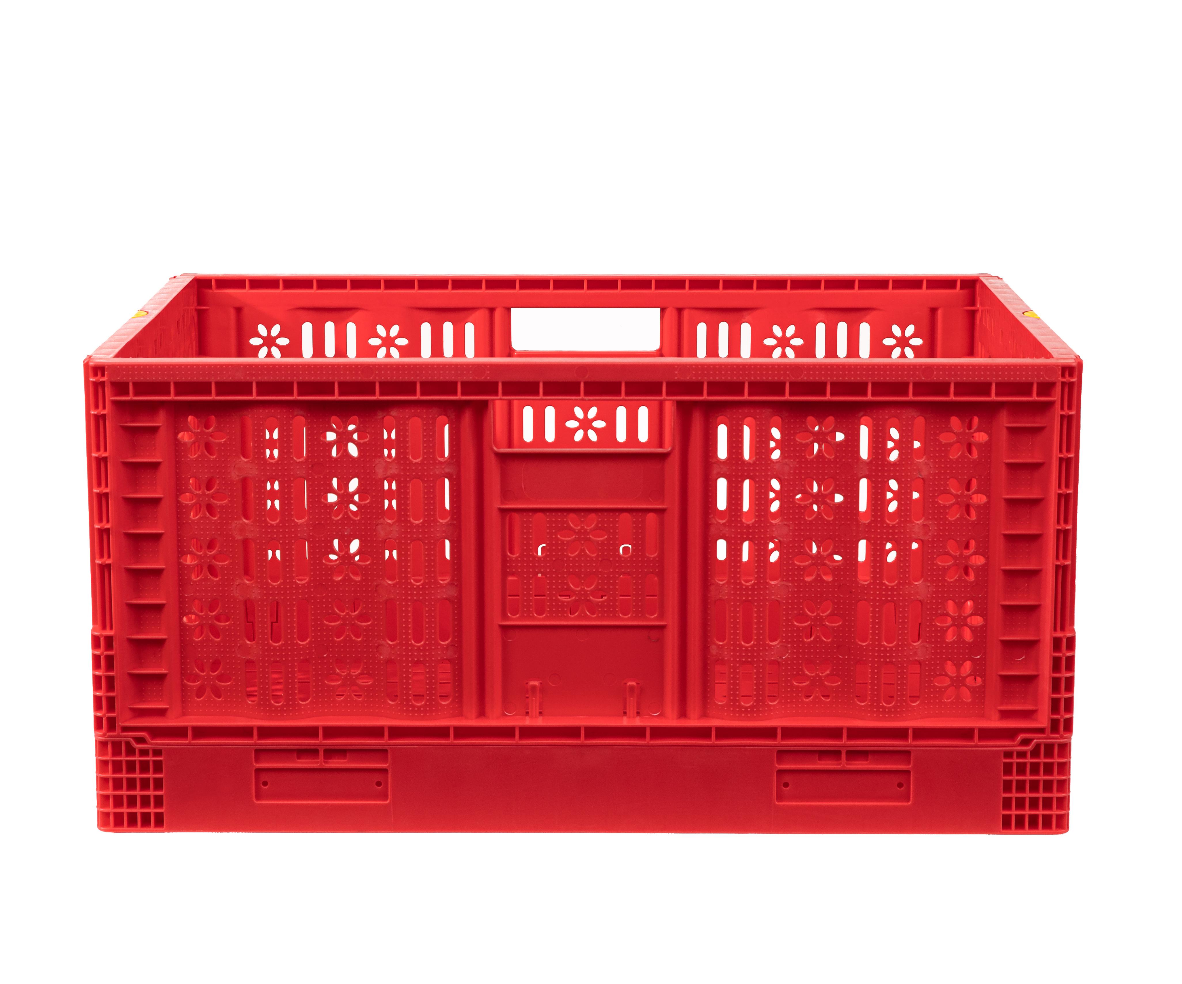 Collapsible Vented Storage Crate 600x400x300mm PP for Transportation and Supermarket