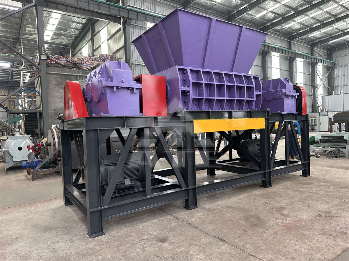 Waste Truck Car Tire Tyre Recycle Recycling Machine Plant Line Double Shaft Tire Shredder