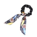 Wrinkle Bow streamer scrunchies printing hair accessories