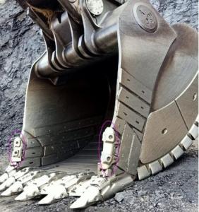 China Heavy Duty Excavator Bucket Side Cutter Protector For Mining Liebherr R9350 on sale
