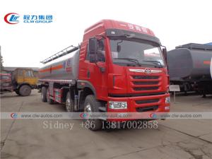 Quality FAW 8X4 30000L Fuel Delivery Tank Truck With Flow Meter wholesale