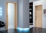 Coloured Wooden French Doors , Front PVC Wood Door 2000*900mm PRIMA02
