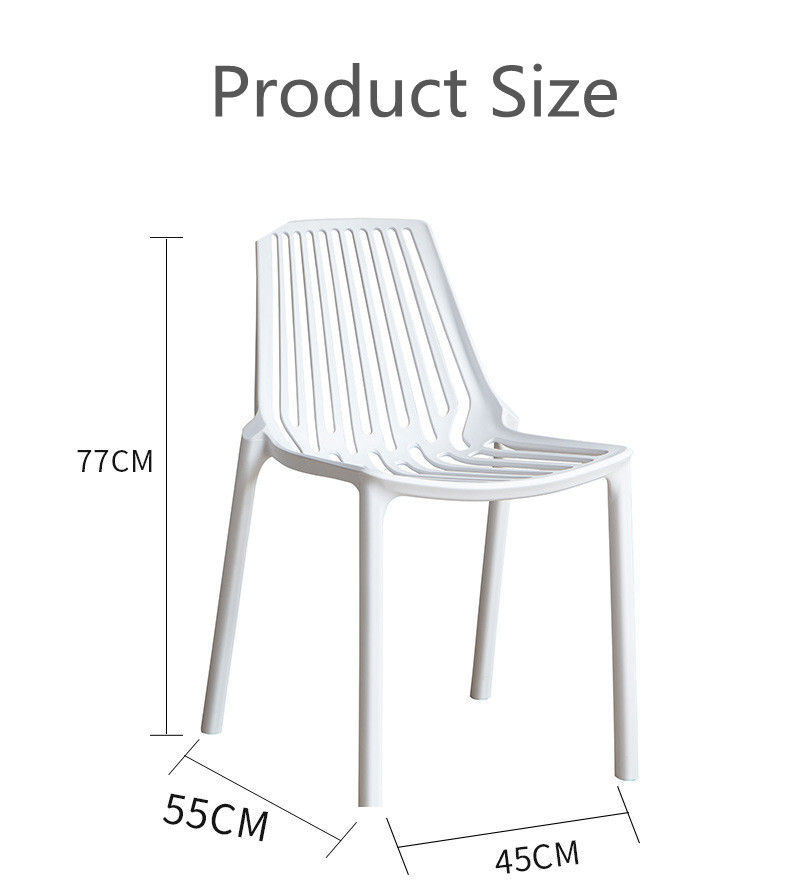 Plastic Garden Furnitures Simple White Leisure Outdoor Dining Chairs UK-GD022