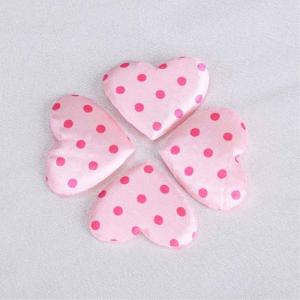 Quality Sew On Style Applique Patterns Flowers Baby Pink White Pastel Polka Dots wholesale
