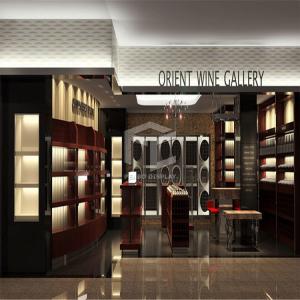 Quality T5 LED Wine Display Cabinet For Shop 5mm Thick MDF Acceptable wholesale