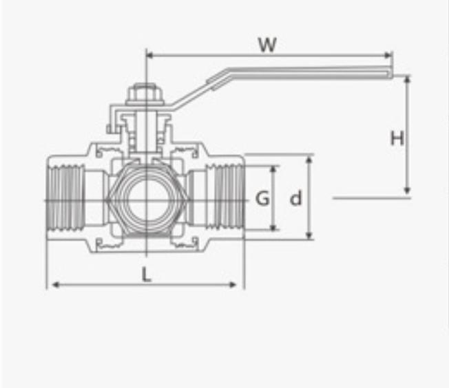 DN15-DN100 L-Type Three Way SS304 Ball Valve